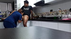 I got the employee to hook up in the kitchen, part 1