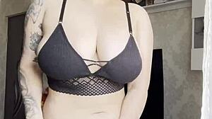 Hot Blonde In Lingerie Touches Herself