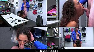 ebony teen caught stealing, gets ass fucked by cop