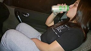 Big ass horny Latina fucks in public park