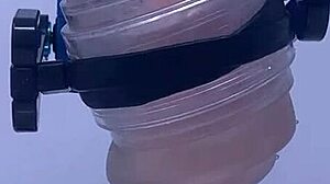 Rubjoy Using Some Fleshlights On A Stunt Cock - Even A Vibrating Tongue