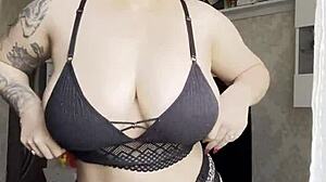 Hot Blonde In Lingerie Touches Herself