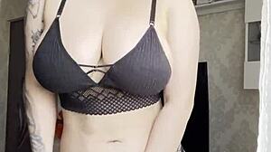 Hot Blonde In Lingerie Touches Herself