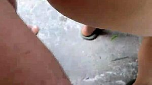 I fuck my cousin's tight ass behind rocky hill again