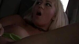 Blonde chick with big tits gets away with everything