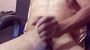 Have you seen this muscular black bodybuilder ripping clothes in homemade striptease?