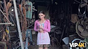 vip4k backyard bang with debtor in leather lingeree