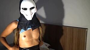 Brazilian married neighbor cuckolds husband secretly.