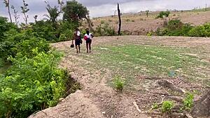 Forest fuck with big tits bbw.