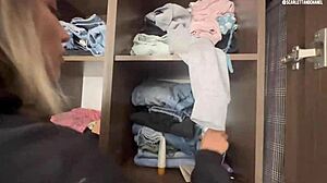 stepmother touches herself, i touch her wet pussy