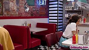 Waitress Serene Siren Kisses Alexis Tae While Dancing!