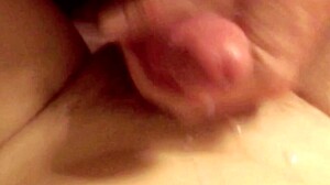 Her pov - pumping cum - her busty natural tits keep me hard