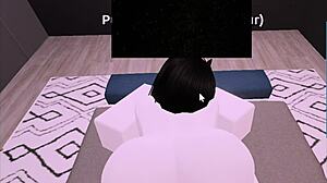 Roblox Game Scene with Neighbor Paying Rent