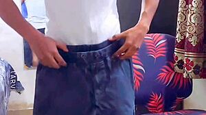 Feminized Individual Prepares Inside Before Work