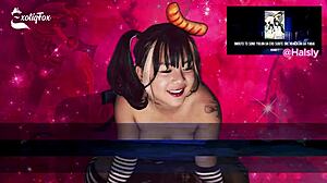 hey, watch my bouncy tits and ass bounce on your dick. exotiqfox solo gooner girl gets wild!