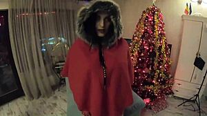 Santa Teases Horny Cheating Milf Slut in Action