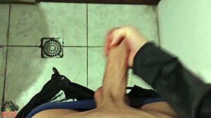 Work's bathroom is perfect for jerking off