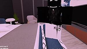 Roblox Game Scene with Neighbor Paying Rent