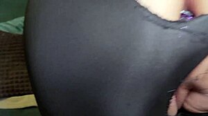 Anal for Sexy BBW Step Mommy with Anal Plug in Big Ass and Ripped Leggings While Daddy Isn't Home