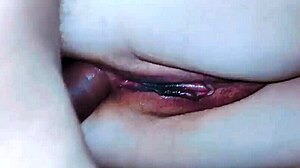 Intense close-up of raw anal pounding action