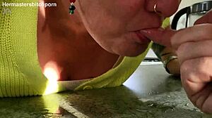 Kiwi Milf Slurps Wine From Floor