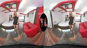 Pierced Nipple Babe Addicted To Sex In VR