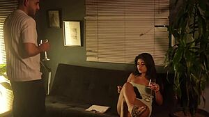 Horny brunette latina with big ass fucks her brother-in-law in secret in the office wet hard passionate cheating fuck