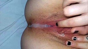 epic cumshot covers azulhad4's tight argentine vagina