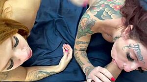 Husband Catches Wife with Young Girl in Sensual Double Sex