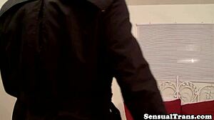 gorgeous inked trans babe takes it deep in wild scene