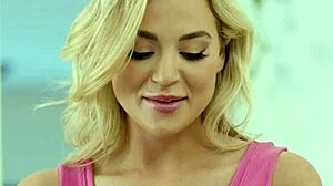 vr lesbian experience for teen blonde with friend's goggles for fun