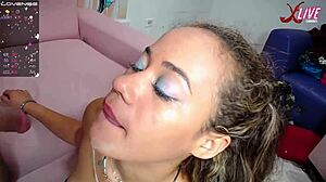 Latina Whore Gives Rough Blowjobs to Group, Ending with Cumshot in Mouth