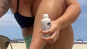 Swollen pussy on beach after guy suggests threesome.