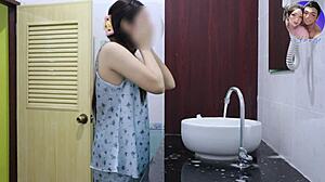 New241New! Washing Dishes Before Licking in Hospital Bed!