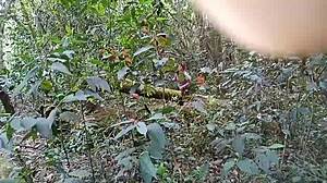 The guy paid to see my pussy, so I showed it in the park