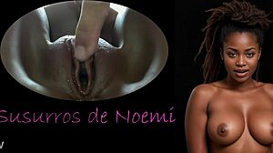 Noemi’s Shaved Pussy Solo with Dildo