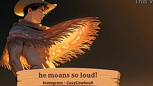 boyfriend moans loudly during erotic solo orgasm