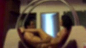 Ebony teen fucks stepbrother-in-law and gets creampied