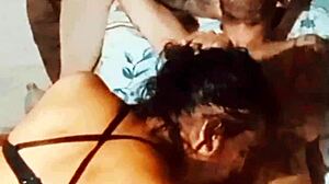 wife left wanting by husband fucks lover with big black cock next to him