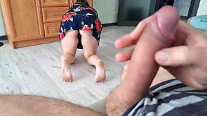 Flashing My Big Dick to Stepmom While Stepsister Fixes Nearby