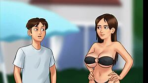 Stepbro and stepsis have risky pool sex