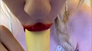 Sexy Elza Kom Dances Sweetly in Lingerie Before Sucking Cock.