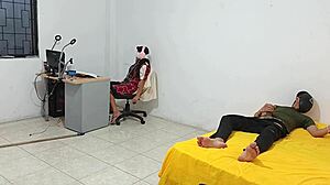 Intimate moment with step sister watching masturbation