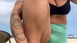 Swollen pussy on beach after guy suggests threesome.