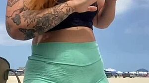 Swollen pussy on beach after guy suggests threesome.