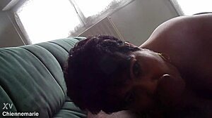 Amateur bitch gives blowjob and receives facial cumshot