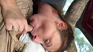 Slut sucking dick like a pro.