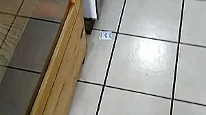 Mexican woman with big ass in store