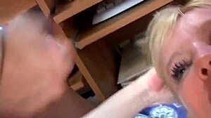 Exclusive Blonde Milf Slut Masturbates with Friend