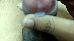 This Indian boy is masturbating his cock.